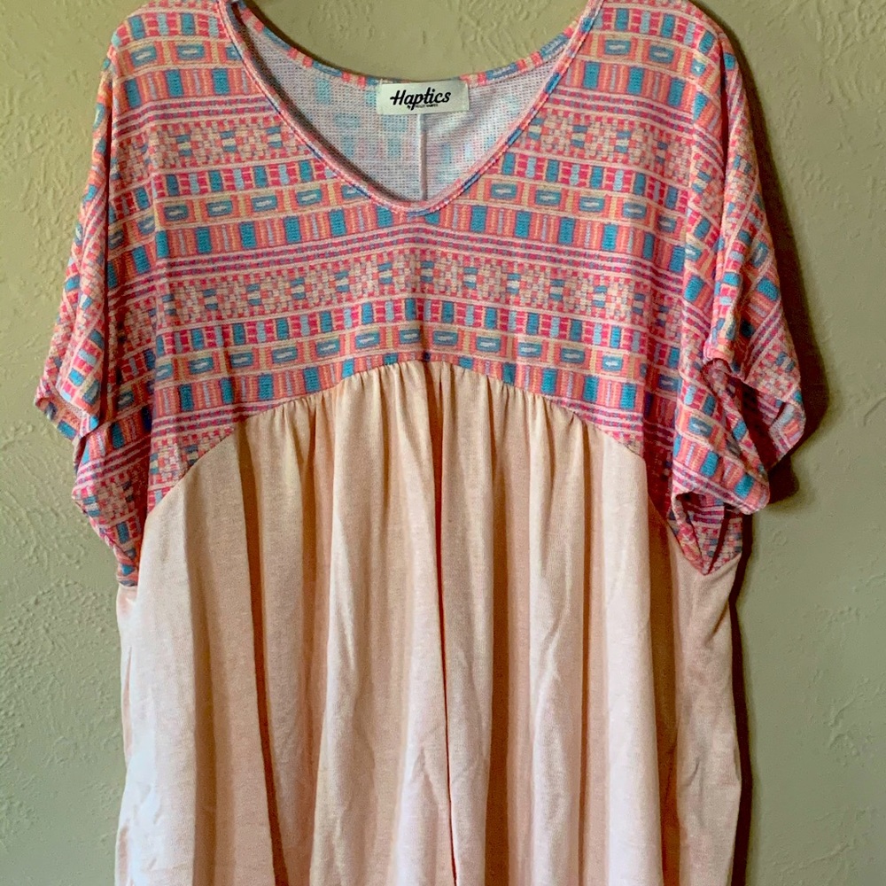 Pink Colorblock Top